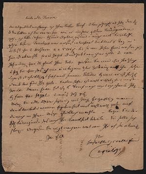 Autograph letter, signed