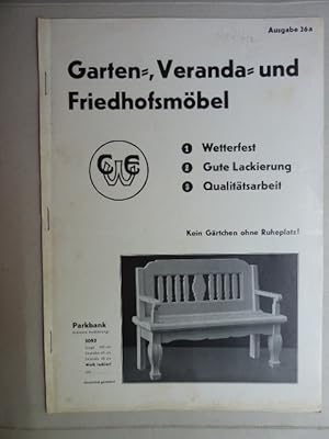 C.W.E. Preisliste Ausgabe 26a: Garten-, Veranda- u. Friedhofsmöbel.