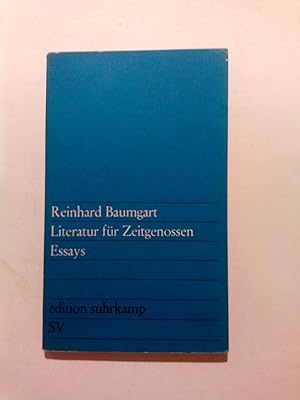 Seller image for Literatur für Zeitgenossen for sale by ANTIQUARIAT Franke BRUDDENBOOKS