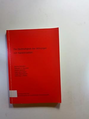 Imagen del vendedor de Die Nachhaltigkeit der Wirkungen von Agrarprojekten; a la venta por ANTIQUARIAT Franke BRUDDENBOOKS