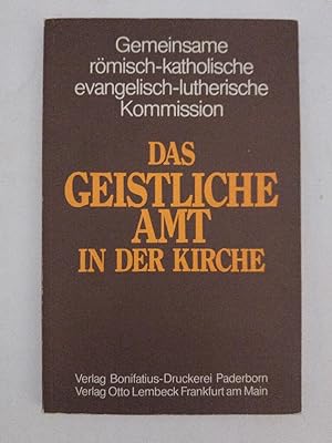 Seller image for Das geistliche Amt in der Kirche. for sale by ANTIQUARIAT Franke BRUDDENBOOKS
