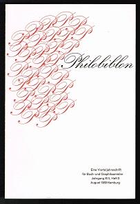 Seller image for Philobiblon. Eine Vierteljahrsschrift fr Buch- und Graphik-Sammler: Jahrgang XIII, Heft 3; August 1969. - for sale by Libresso Antiquariat, Jens Hagedorn