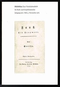 Philobiblon. Eine Vierteljahrsschrift für Buch- und Graphik-Sammler: Jahrgang XXVI, Heft 4; Novem...