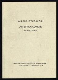 Arbeitsbuch Amerikakunde: Studienband 2. -