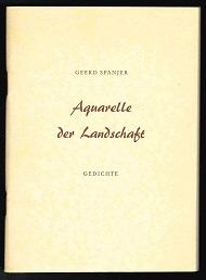 Bild des Verkufers fr Aquarelle der Landschaft: Gedichte. - zum Verkauf von Libresso Antiquariat, Jens Hagedorn