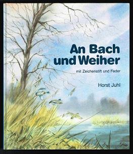 An Bach und Weiher mit Zeichenstift und Feder. -