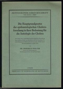 Bild des Verkufers fr Die Hauptgrundgesetze der epidemiologischen Choleraforschung in ihrer Bedeutung fr die Aetiologie der Cholera: auf Grund einer vergleichend-epidemiologischen Betrachtung einer greren Reihe von Epidemien und mit besonderer Bercksichtigung des Choleraausbruchs in London, Golden Square (Broadstreetpumpe), im Jahre 1854. - zum Verkauf von Libresso Antiquariat, Jens Hagedorn