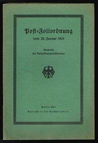 Post-Zollordnung vom 28. Januar 1909. -