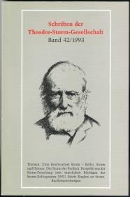 Bild des Verkufers fr Schriften der Theodor-Storm-Gesellschaft, Band 42 / 1993. - zum Verkauf von Libresso Antiquariat, Jens Hagedorn