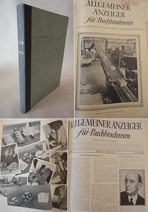 Bild des Verkufers fr Allgemeiner Anzeiger fr Buchbindereien. Mitteilungsblatt der deutschen Fachorganisationen des Buchbindergewerbes. Vollstndiger 67. Jahrgang 1954 zum Verkauf von Galerie fr gegenstndliche Kunst