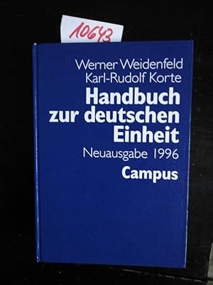 Bild des Verkufers fr Handbuch zur deutschen Einheit. Neuausgabe 1996 zum Verkauf von Galerie fr gegenstndliche Kunst