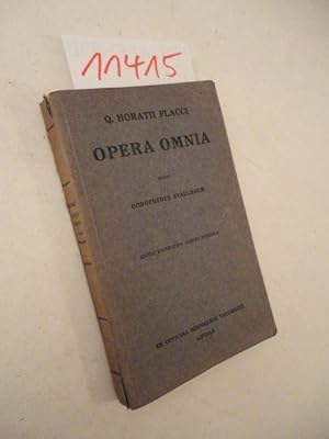 Bild des Verkufers fr Q.Horatii Flacci opera omnia. Editio stereotypa iterum impressa zum Verkauf von Galerie fr gegenstndliche Kunst