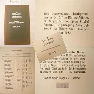 Zehn Jahre Fröhlichkeit im Eisenacher bibliophilen Damenkränzchen 1926 / 1936 * Expl. Nr.49 / 60