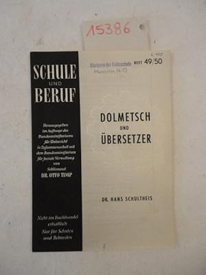 Seller image for Schule und Beruf. Eine unentbehrliche Hilfe fr Schler und Eltern bei der lebensentscheidenden Frage der Berufswahl. Heft 49/50: Der Goldschmied, herausgegeben im Auftrag des Bundesministeriums fr Unterricht for sale by Galerie fr gegenstndliche Kunst