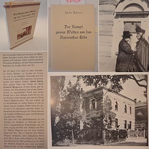 Seller image for Der Kampf zweier Welten um das Bayreuther Erbe. Julius Knieses Tagebuchbltter aus dem Jahre 1883. Mit einer Einleitung von Prof.Dr.R. Freiherr von Lichtenberg und 15 Bildtafeln * mit O r i g i n a l - S c h u t z u m s c h l a g for sale by Galerie fr gegenstndliche Kunst