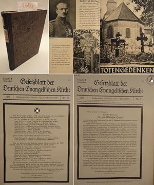 Imagen del vendedor de Gesetzblatt der Deutschen Evangelischen Kirche 1937 - 1940 Ausgabe B (Altpreuen) a la venta por Galerie fr gegenstndliche Kunst