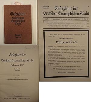Gesetzblatt der Deutschen Evangelischen Kirche 1937 - 1938 Ausgabe B (Altpreußen)