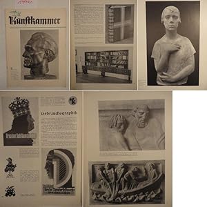 Seller image for Die Kunstkammer / Illustrierte Monatszeitschrift mit amtlichen Mitteilungen. 1.Jahrgang 1935, Heft 8 August 1935 * B r o n z e b  s t e " S t e f a n G e o r g e " von H. M o s h a g e for sale by Galerie fr gegenstndliche Kunst