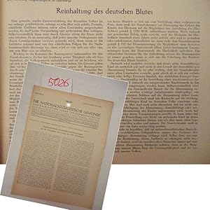 Bild des Verkufers fr Die nationalsozialistische Gemeinde. Zentralblatt der NSDAP fr Gemeindepolitik, 12. Jahrgang Juni 1944 Folge 11 / 12, Ausgabe B * R e i n e r h a l t u n g d e s d e u t s c h e n B l u t e s Dieses Buch wird von uns nur zur staatsbrgerlichen Aufklrung und zur Abwehr verfassungswidriger Bestrebungen angeboten (86 StGB) zum Verkauf von Galerie fr gegenstndliche Kunst