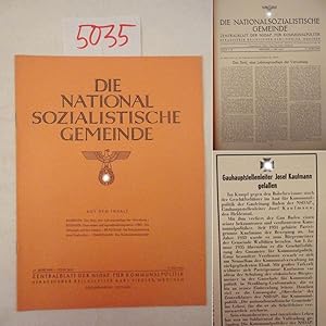 Bild des Verkufers fr Die nationalsozialistische Gemeinde. Zentralblatt der NSDAP fr Gemeindepolitik, 11. Jahrgang Mai 1943 Folge 9 / 10 * Wohnraumzuteilung fr R i t t e r k r e u z t r  g e r Dieses Buch wird von uns nur zur staatsbrgerlichen Aufklrung und zur Abwehr verfassungswidriger Bestrebungen angeboten (86 StGB) zum Verkauf von Galerie fr gegenstndliche Kunst