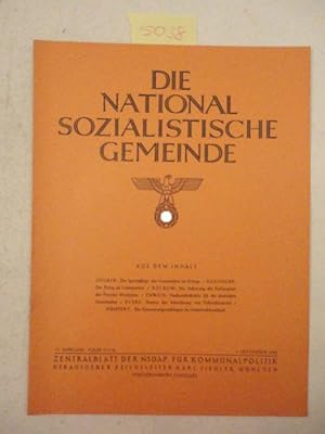 Bild des Verkufers fr Die nationalsozialistische Gemeinde. Zentralblatt der NSDAP fr Gemeindepolitik, 11. Jahrgang September 1943 Folge 17 / 18 Dieses Buch wird von uns nur zur staatsbrgerlichen Aufklrung und zur Abwehr verfassungswidriger Bestrebungen angeboten (86 StGB) zum Verkauf von Galerie fr gegenstndliche Kunst