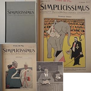 Simplicissimus Nr.8 / 1910 und Nr.13 / 1910 in einem Heft zusammengebunden