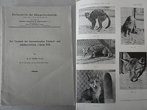 Seller image for Zeitschrift fr Sugetierkunde 8.Band, Heft 5 vom 20.12.1933: Der Tierpark der internationalen Pelzfach- und Jagdhausstellung Leipzig 1930 for sale by Galerie fr gegenstndliche Kunst