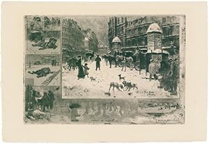 Seller image for Hiver de 1879  Paris ou la Neige  Paris. for sale by Galerie Joseph Fach GmbH