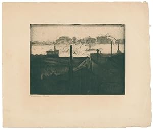 Seller image for New York, Fabriken am Hudson. for sale by Galerie Joseph Fach GmbH