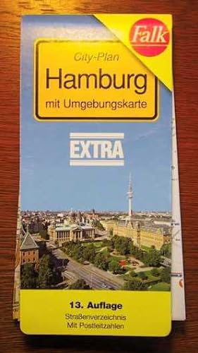 Falk - Hamburg Extra - City Plan Hamburg mit Umgebungskarte - Strassenverzeichnis und Postleitzah...