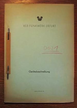 RFT Gerätebeschreibung - NF-L-Normal Typ 0021 - Ausgabe 1962 - Drucknummer V/4/9 Rs 1631/62 DVE 1...