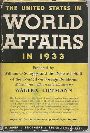 Seller image for The United States in World Affairs in 1933 for sale by Bookfeathers, LLC