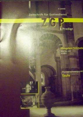 ZGP - Zeitschrift für Gottesdienst & Predigt - August bis Oktober 3 / 2001, Trinitatis / Erntedank,