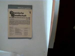 Mitteilungsblatt der Chemischen Gesellschaft der Deutschen Demokratischen Republik Nr. 1, 31. Jah...