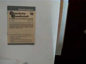 Mitteilungsblatt der Chemischen Gesellschaft der Deutschen Demokratischen Republik Nr. 10, 31. Ja...