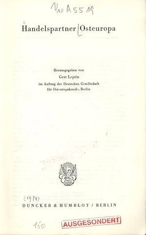 Seller image for Handelspartner Osteuropa. for sale by Antiquariat Bookfarm