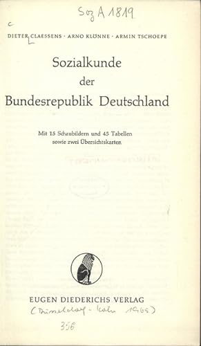 Bild des Verkufers fr Sozialkunde der Bundesrepublik Deutschland. zum Verkauf von Antiquariat Bookfarm