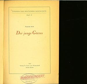 Imagen del vendedor de Der junge Grres. Studien zur Deutschen Geschichte, Heft 2. a la venta por Antiquariat Bookfarm