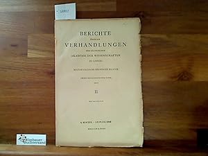 Bild des Verkufers fr Berichte ber die Verhandlungen der Schsischen Akademie der Wissenschaften zu Leipzig, mathematisch-physische Klasse, 92. Band, 1940, II. Mit 12 Figuren zum Verkauf von Antiquariat im Kaiserviertel | Wimbauer Buchversand