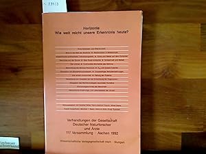 Bild des Verkufers fr Horizonte - Wie weit reicht unsere Erkenntnis heute? - Verhandlungen der Gesellschaft Deutscher Naturforscher und rzte - 117. Versammlung zum Verkauf von Antiquariat im Kaiserviertel | Wimbauer Buchversand