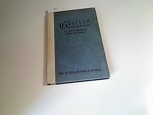 Immagine del venditore per Glossen zu bekannten Texten. venduto da Antiquariat im Kaiserviertel | Wimbauer Buchversand