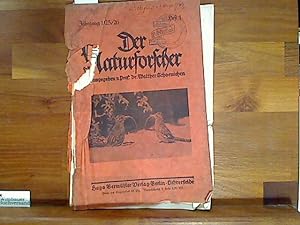 Imagen del vendedor de Der Naturforscher, 2. Jahrgang 1925/1926, Heft 1 a la venta por Antiquariat im Kaiserviertel | Wimbauer Buchversand