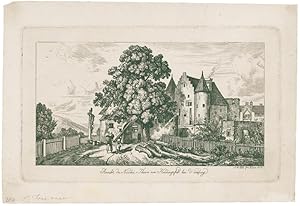 Seller image for Ansicht des Nicolai-Thores von Heidingsfeld bei Wrzburg. for sale by Galerie Joseph Fach GmbH