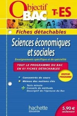 objectif bac ; sciences économiques et sociales ; enseignements spécifique et de spécialité ; ter...