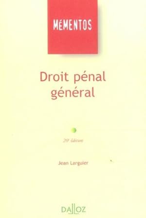 Droit pénal général