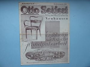Musterblatt Nr. 18 (Stühle aller Art u. Couchtische). Erstklassige sächsiche Handputzarbeit in al...