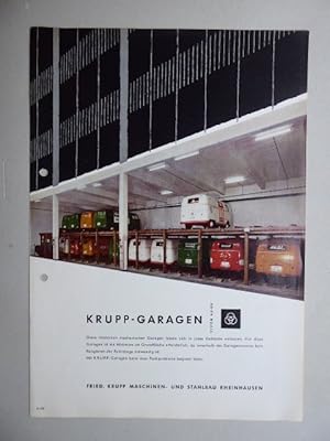 Immagine del venditore per Krupp-Garagen System Au-Ro (fr zweigeschossiges Parken). venduto da Antiquariat Heinzelmnnchen