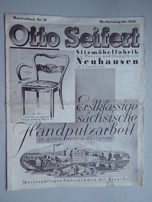 Erstklassige sächsische Handputzarbeit in allen Holz- u. Stilarten. Musterblatt Nr. 18. Herbstaus...