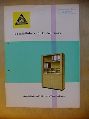 Spezialfabrik für Rollschränke.