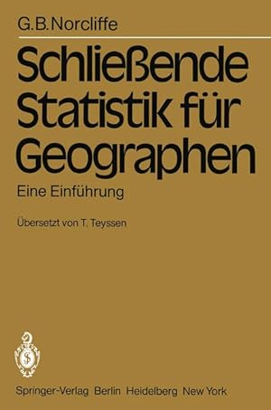 Seller image for Schlieende Statistik fr Geographen. for sale by Antiquariat Thomas Haker GmbH & Co. KG